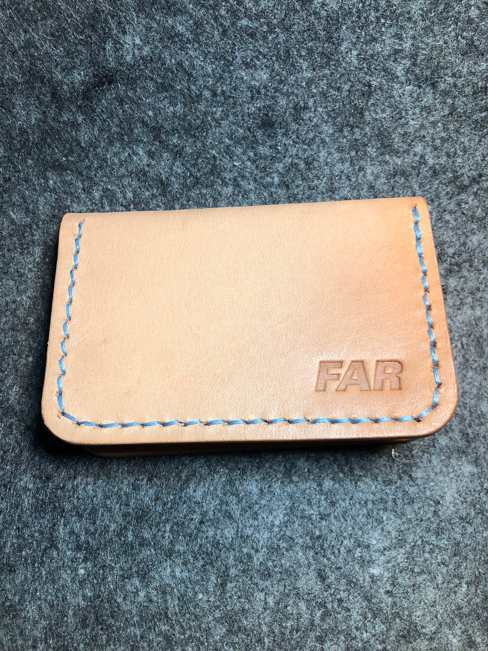 Image of Minimalist leather card wallet