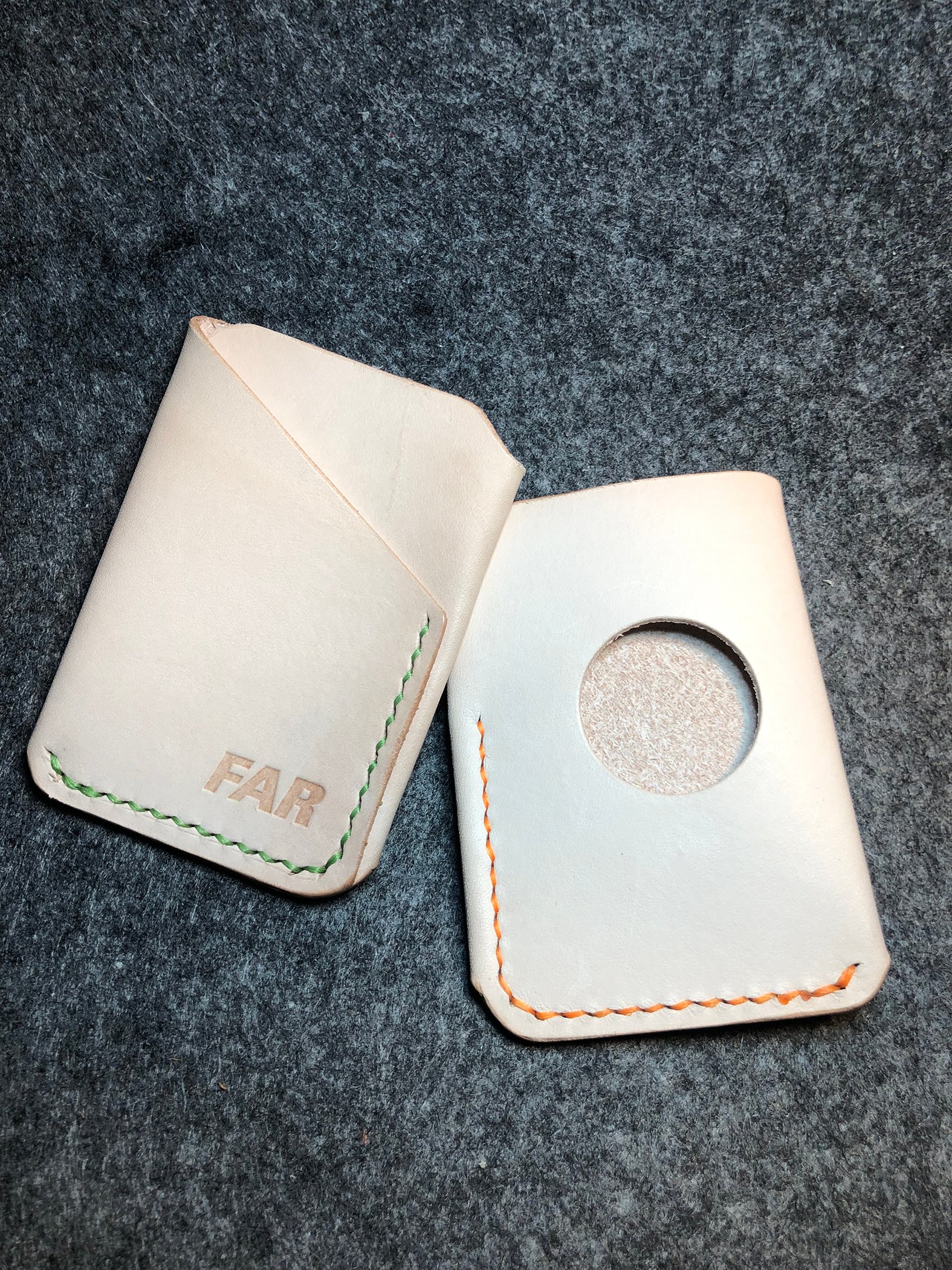 Image of Small minimalist leather card wallet