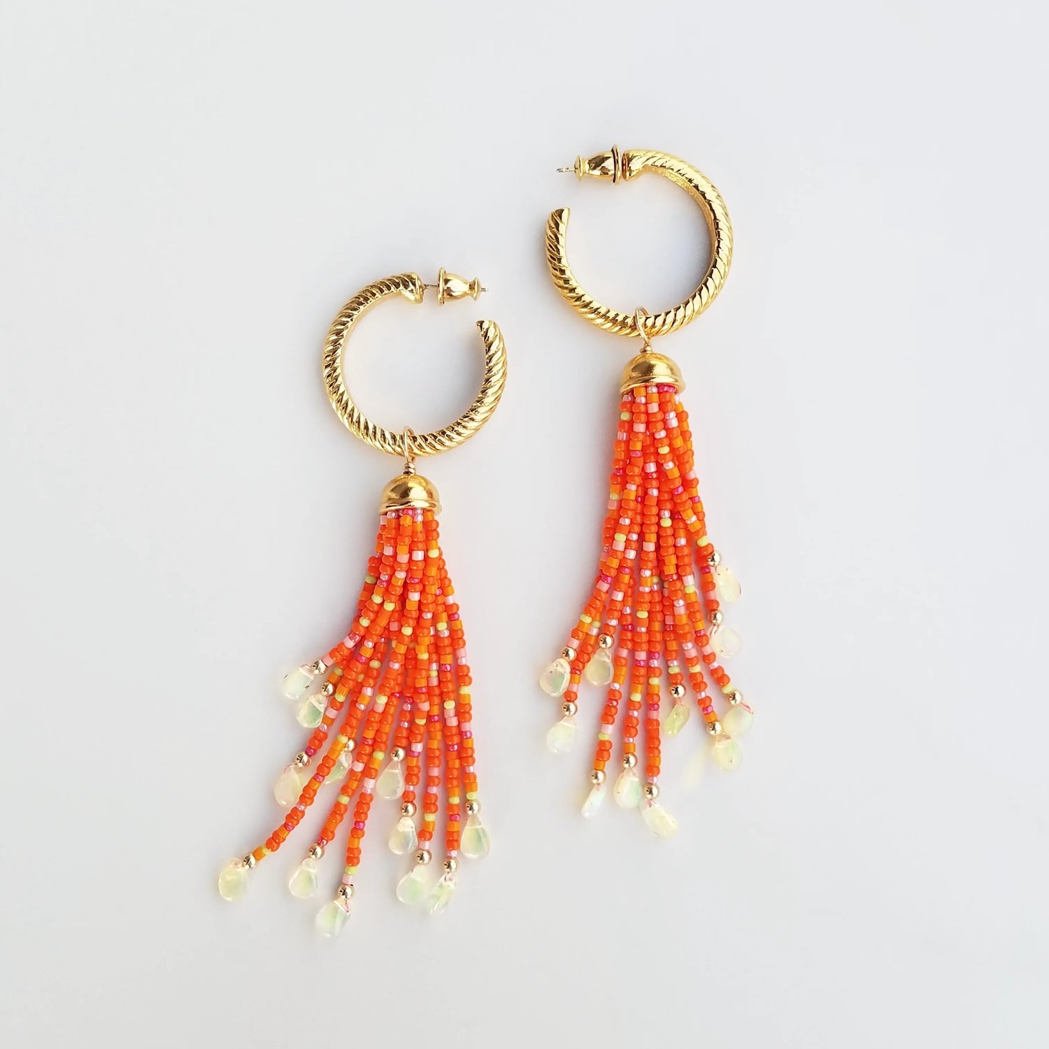 Vintage Hoop & Opal Tassel