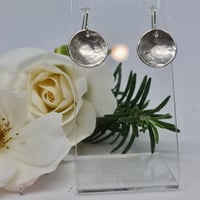 Image 2 of Sterling Silver Earrings - Delicately hammered finish  (SJ006)