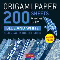 Image 1 of Origami Paper Blue & White
