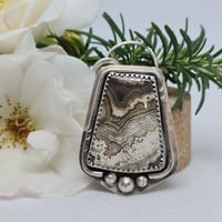 Image 1 of Silver and Crazy Lace Agate Pendant - (SJ013)