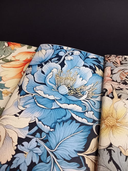 Image of Cuadernos grapados William Morris design by Silvia Camilleri