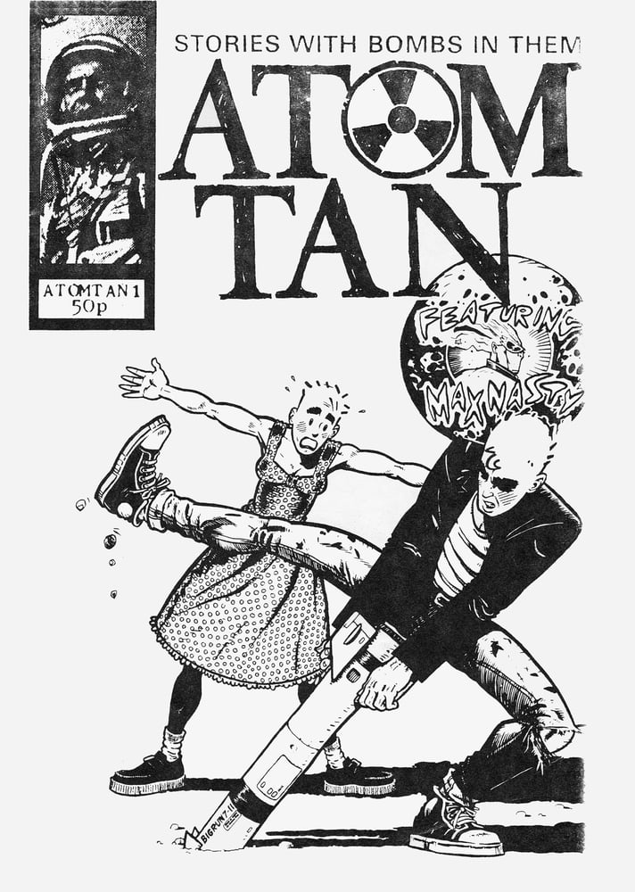 Image of Tank Girl 1st Appearance - Atom Tan #1 Full Size A4 Edition - with Printed Patch and Poster Magazine