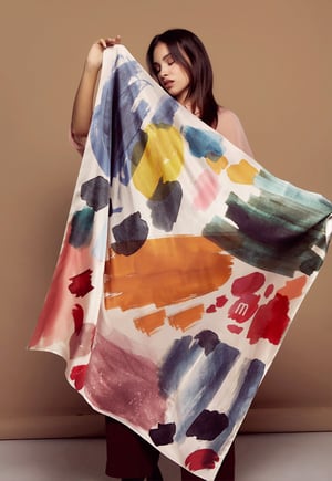 Image of PAÑUELO LIENZO. 100% SEDA..