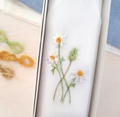 Image of Embroidered Daisy Handkerchief