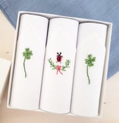 Image of Ladybird and 4-leaf Clover Handkerchiefs
