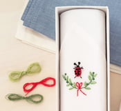 Image of Embroidered Ladybird Woman's Handkerchief