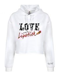 Love and Lipstick Crop Hoodie