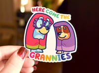 Image 2 of Here Come the Grannies Sticker
