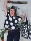 BOLSO CASTILNOVO MARGARITAS NEGRO