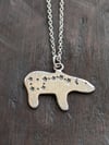 Great Bear recycled silver pendant