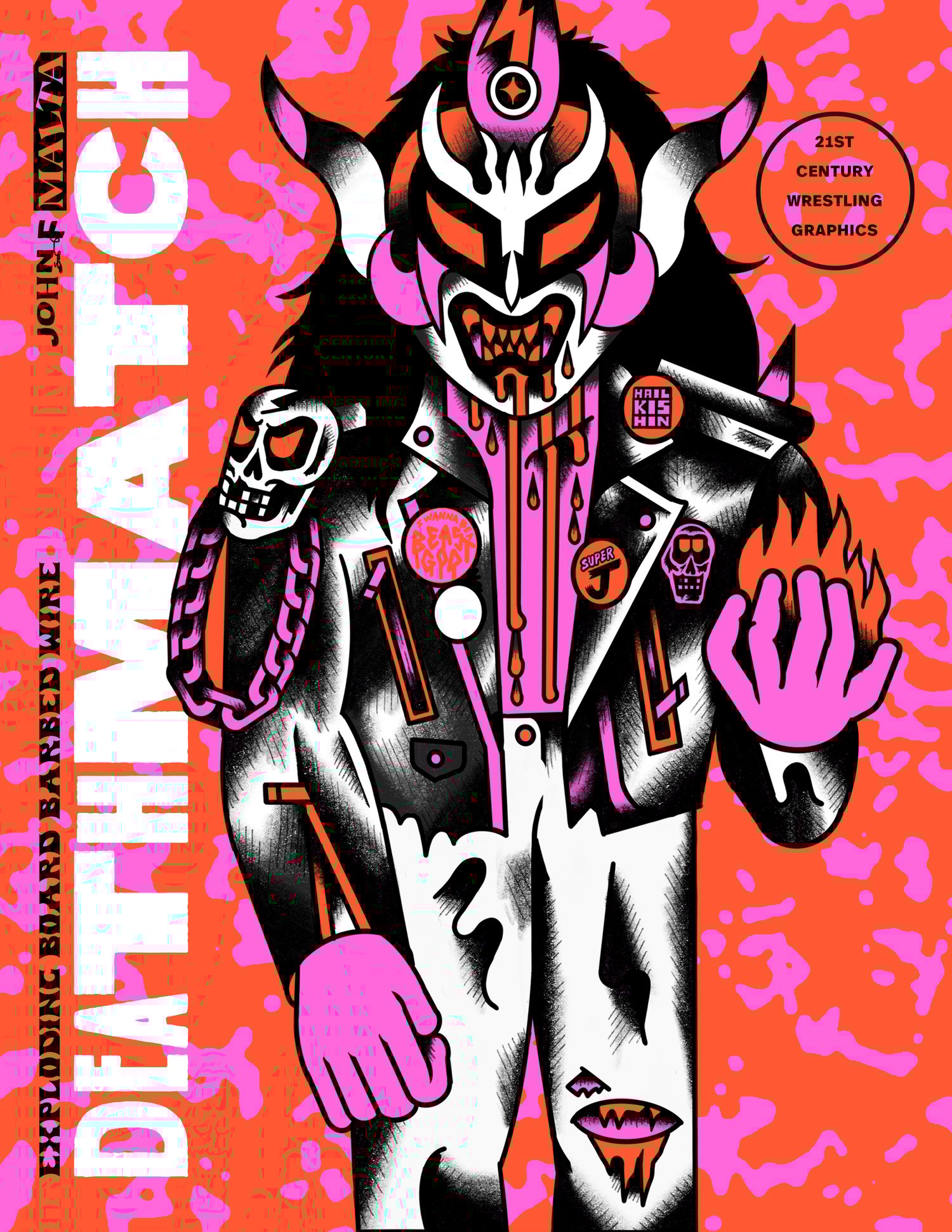 Exploding Board Barbed Wire Death Match | 21st Century Wrestling Graphics Zine - Preorder