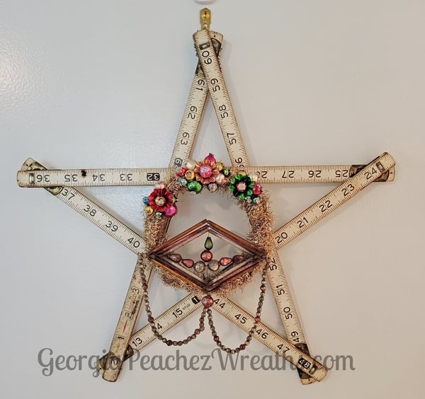 Image of Carpenter's Ruler Vintage Christmas Star 2322