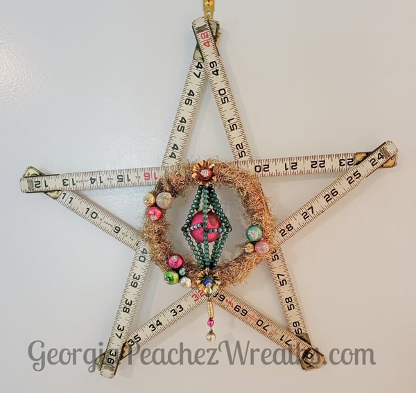 Image of Carpenter's Ruler Vintage Christmas Star 2324