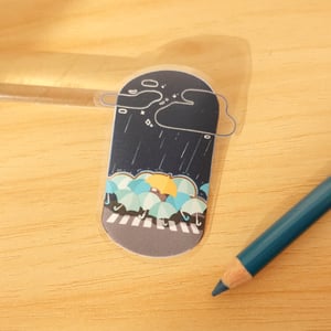 Image of Space, City View, Umbrella, Pool | Scene Series ☆ | Clear Stickers