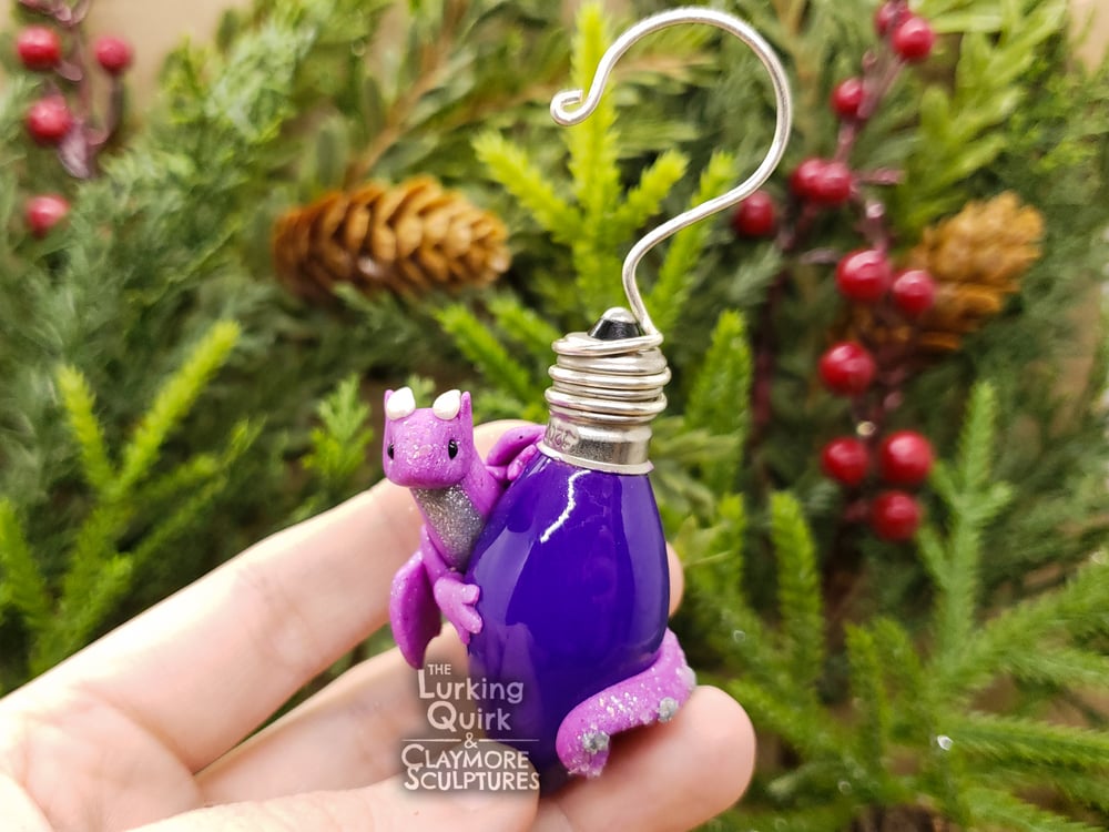 Sugar Plum Themed Dragon Christmas Ornament