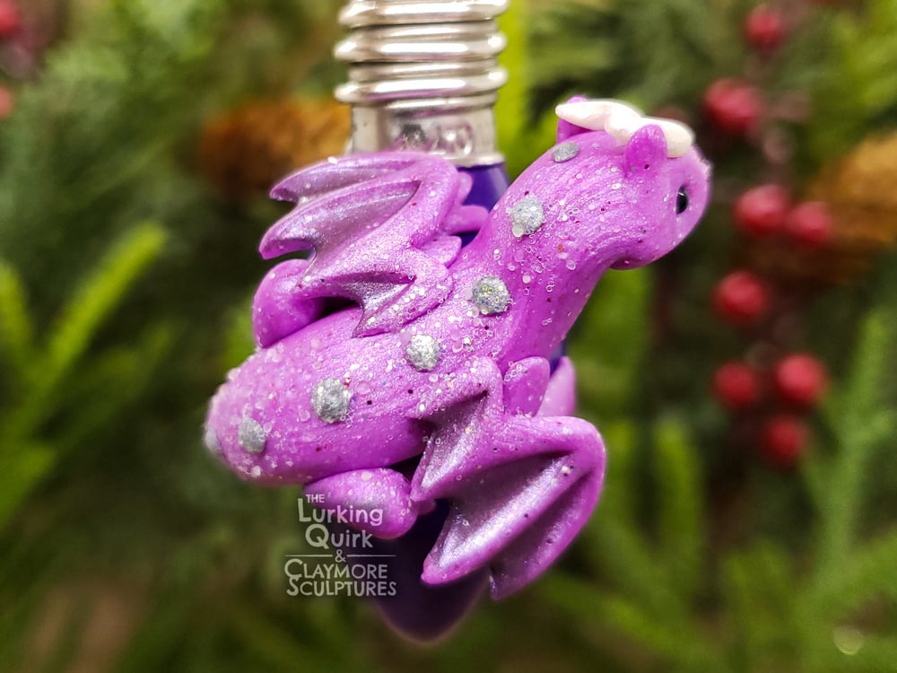 Sugar Plum Themed Dragon Christmas Ornament