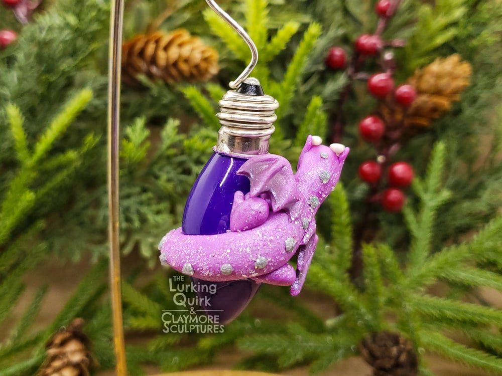 Sugar Plum Themed Dragon Christmas Ornament