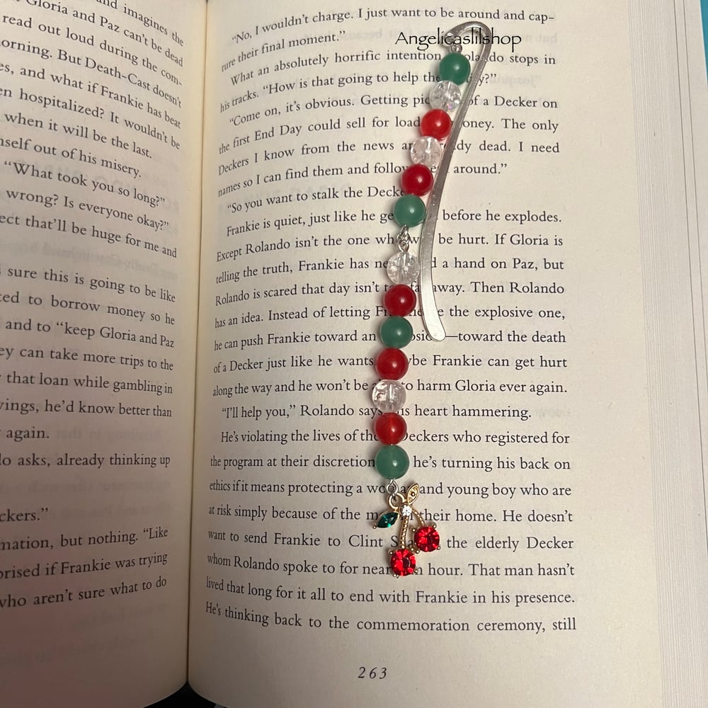 Cherry Crystal Bookmark