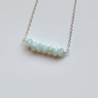 Image 1 of Amazonite Gemstone Necklace and Earrings Set