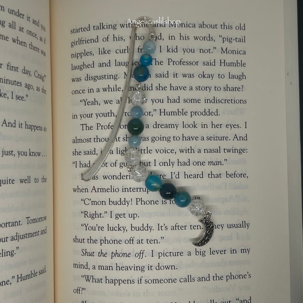 Blue Moon crystal bookmark