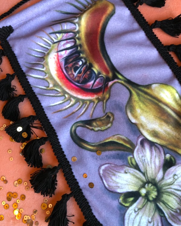 Image of "Garden of Earthly Frights" Velvet Wall Hangers