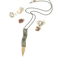 Image 3 of Pale Aquamarine and Spinel Tapestry Necklace