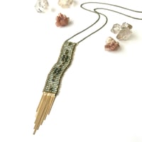 Image 2 of Pale Aquamarine and Spinel Tapestry Necklace