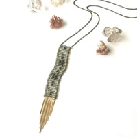 Image 1 of Pale Aquamarine and Spinel Tapestry Necklace