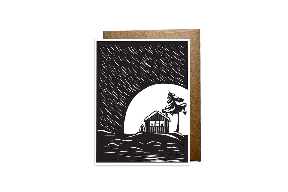 Image of Winter Island Cabin Card