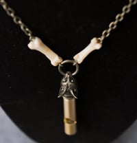 Image 3 of Coyote Toe Bone Self Defense Whistle Necklace