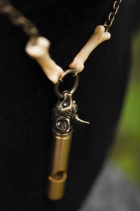 Image 4 of Coyote Toe Bone Self Defense Whistle Necklace