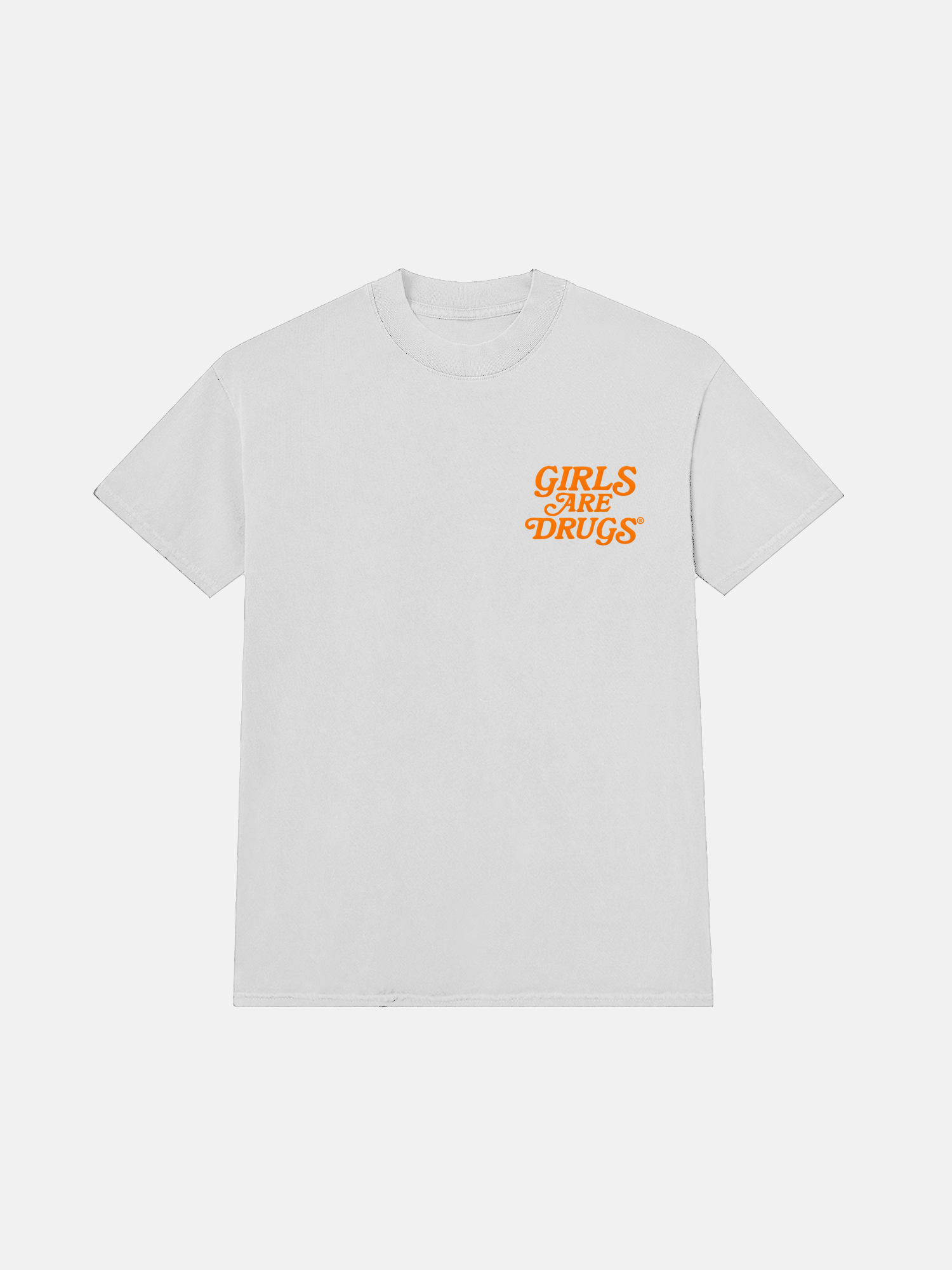 Image of GIRLS ARE DRUGS® TEE - WHITE / ORANGE