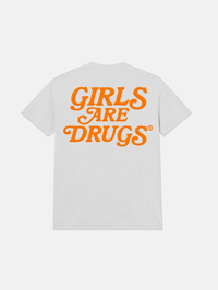 Image 1 of GIRLS ARE DRUGS® TEE - WHITE / ORANGE