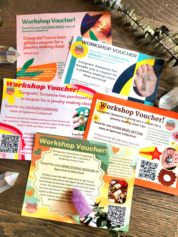 Image of Vouchers for Sparrow Collective Jewelry Making Workshops