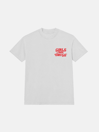 Image 2 of GIRLS ARE DRUGS® TEE - WHITE / RED