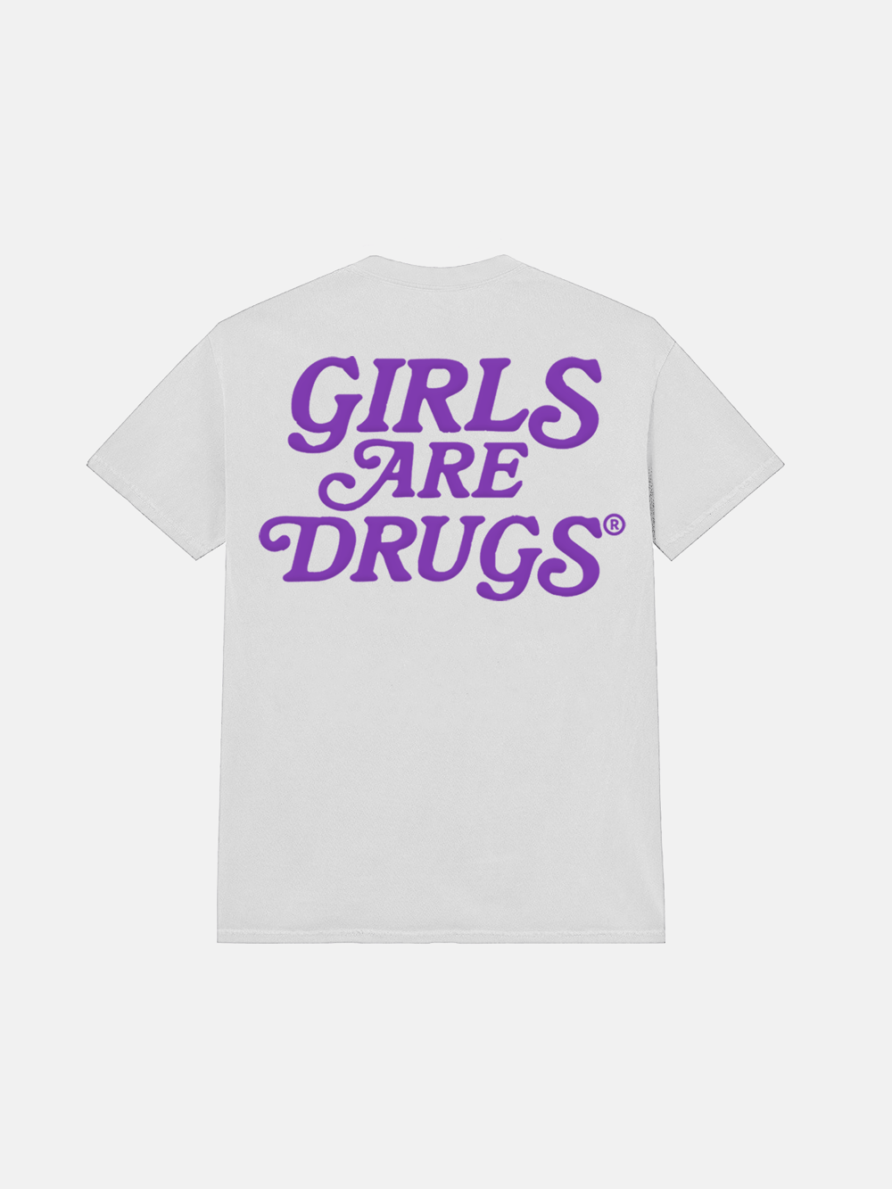 Image of GIRLS ARE DRUGS® TEE - WHITE / PURPLE