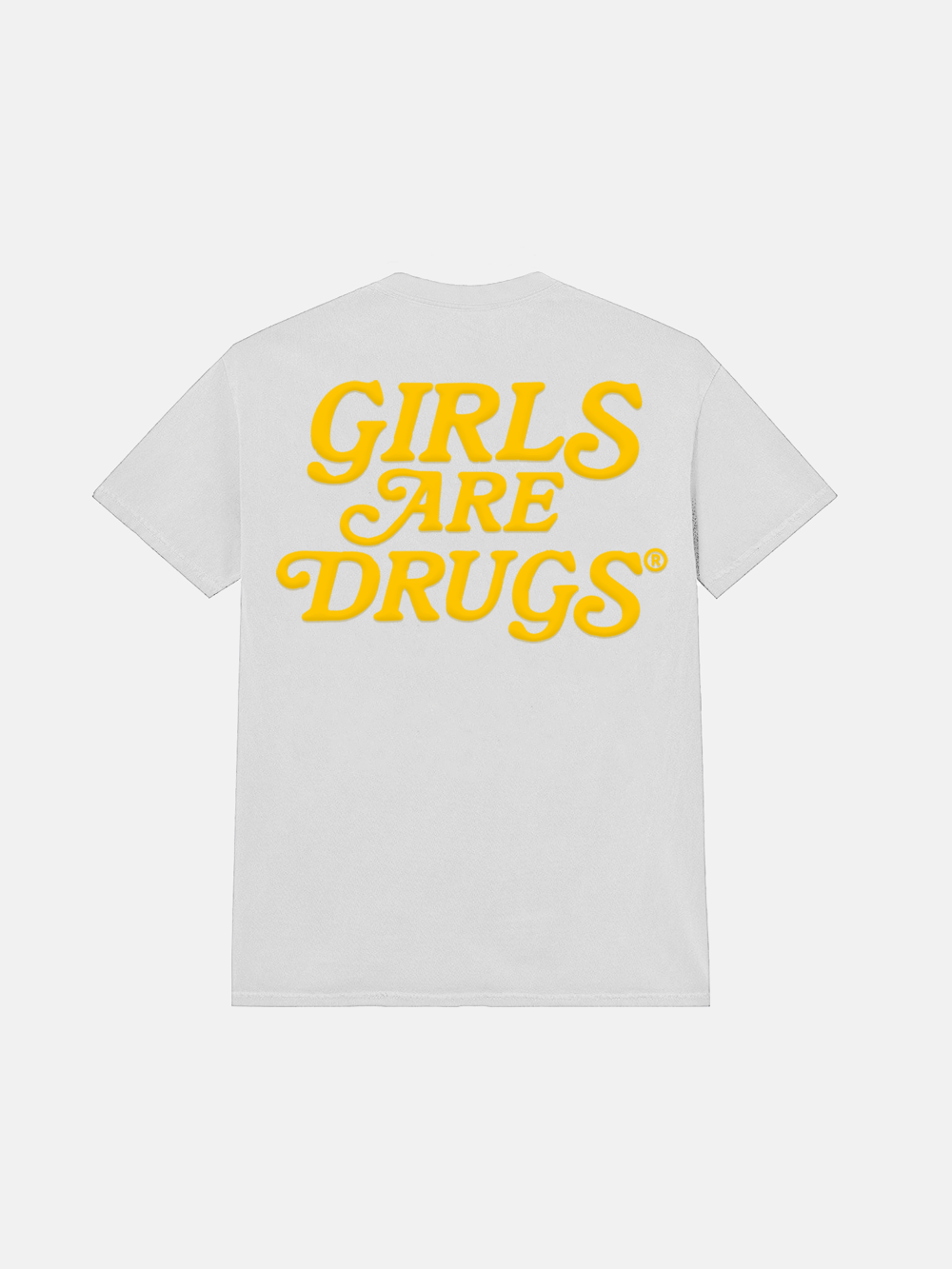 Image of GIRLS ARE DRUGS® TEE - WHITE / YELLOW