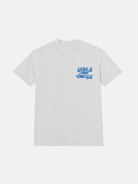 Image 2 of GIRLS ARE DRUGS® TEE - WHITE / ROYAL BLUE