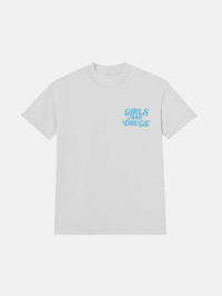 Image 2 of GIRLS ARE DRUGS® TEE - WHITE / CAROLINA BLUE