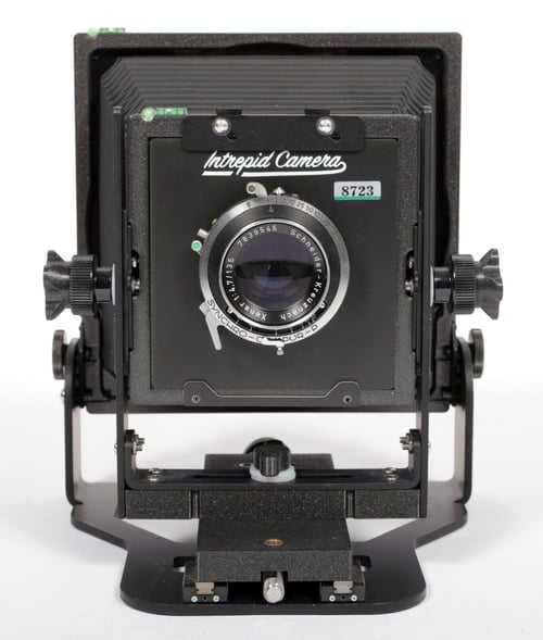 Image of Intrepid MKIV BLACK 4X5 Camera w/ 90mm + 135mm Schneider Lenses + Holder + film
