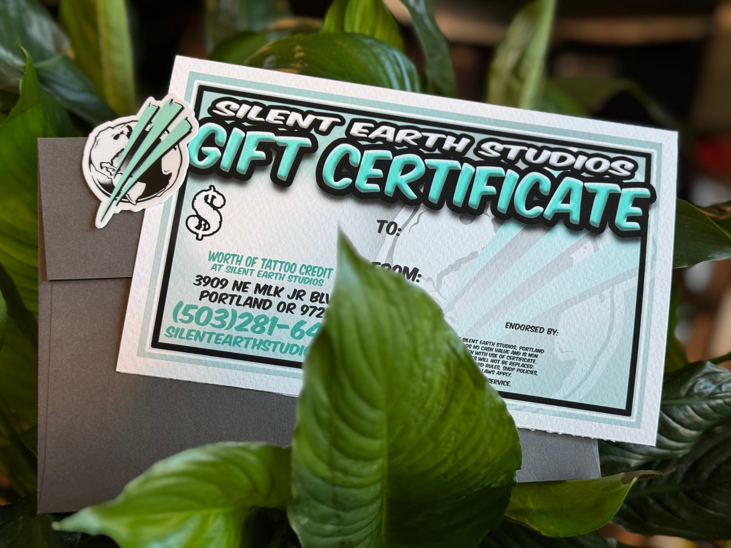 Image of SILENT EARTH GIFT CERTIFICATE