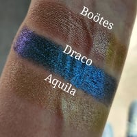 Image 5 of DRACO-Darkened Silver Cerulean blue to plum purple with silver Shimmer