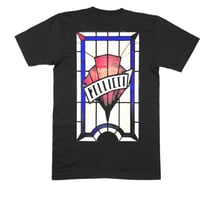 Image 1 of COLOUR STAINED GLASS WINDOW T SHIRT BLACK