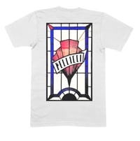 Image 1 of COLOUR STAIN GLASS WINDOW T SHIRT WHITE