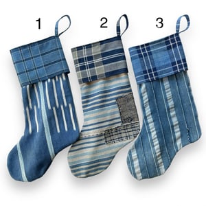 Image of CHRISTMAS STOCKINGS - INDIGO TRIO