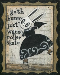 Image 1 of Goth Bunny Just Wanna Roller Skate