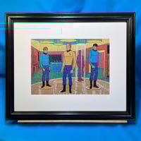 Image 1 of Star Trek "Captain Kirk and Officers Beaming Down". 150-piece Jigsaw by H G Toys, 1974. Import. 