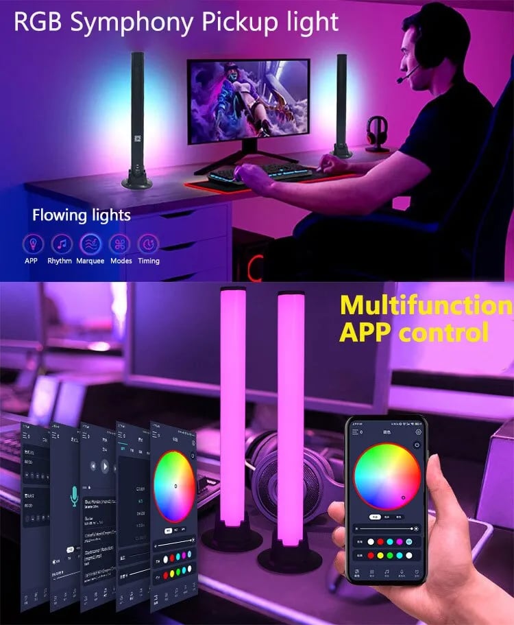 Led Smart RGB Symphony  App with Sound Control Light
